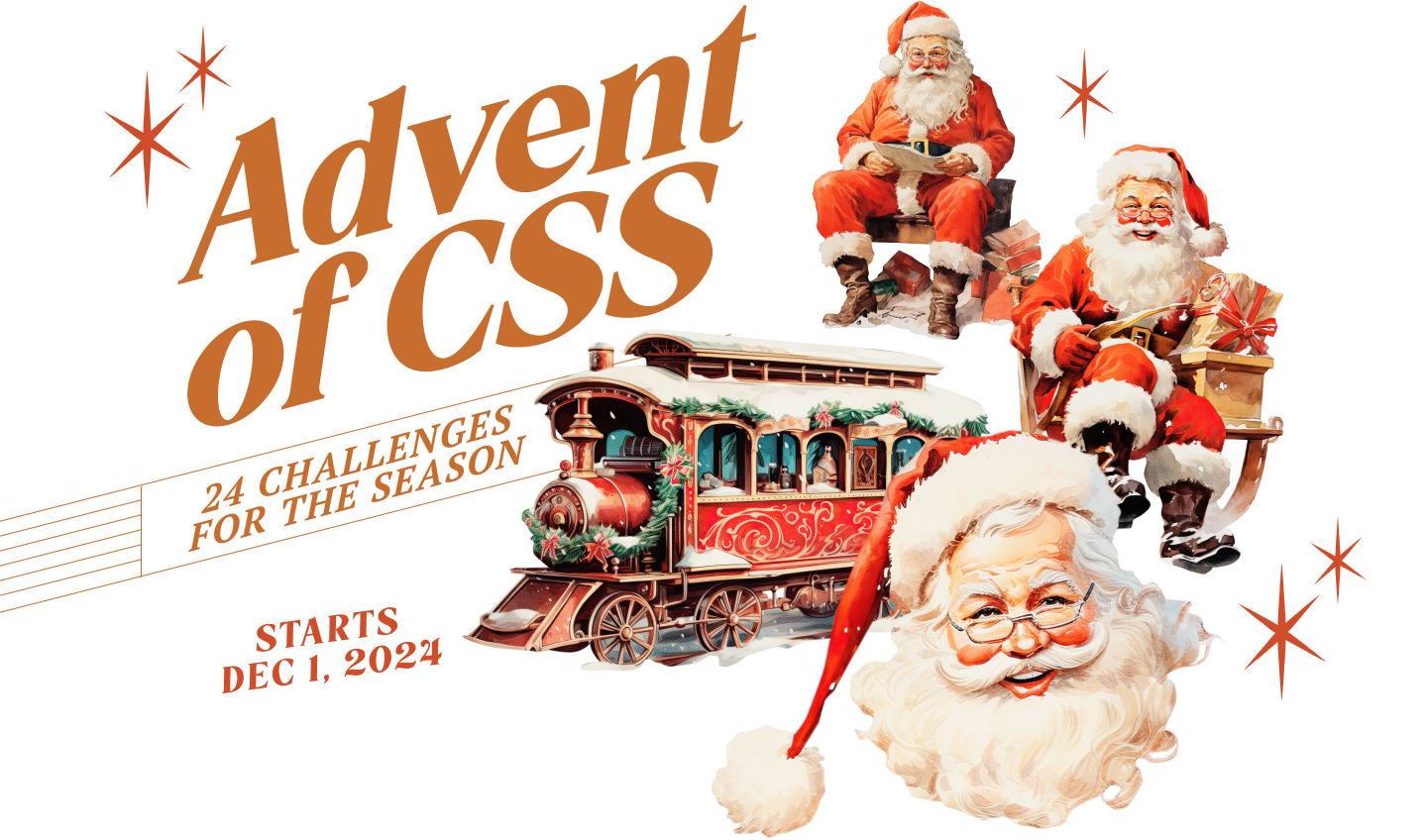 Advent of CSS: 24 Challenges for the Season. Starts December 1, 2024